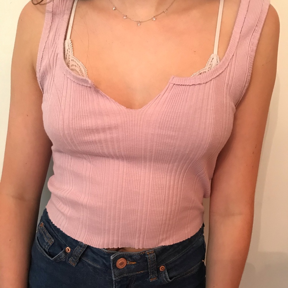 NWOT BDG purple tank with slit